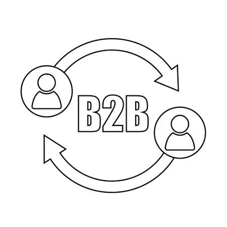 b2b vector icon. marketing illustration sign. lead symbol.のイラスト素材