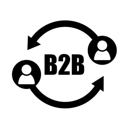 b2b vector icon. marketing illustration sign. lead symbol.のイラスト素材