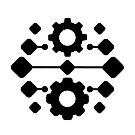 Integration vector icon. automation concept illustration sign. software symbol.のイラスト素材
