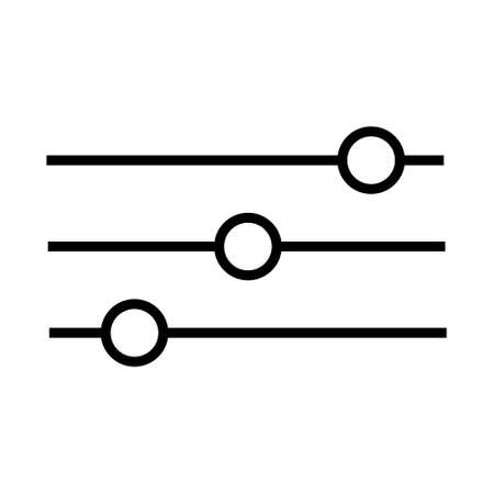 Adjustment button icon vector. Filter Line illustration symbol. switch sign.のイラスト素材
