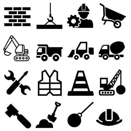 Builder icon vector set. worker illustration sign collection. construction symbol.のイラスト素材