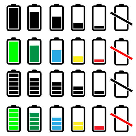 Battery charge icon vector. indicator battery illustration symbol.のイラスト素材