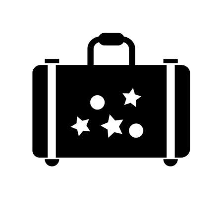 Travel bag vector icon. luggage illustration symbol.のイラスト素材