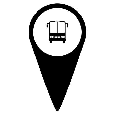 Bus stop vector icon, bus station illustration sign.のイラスト素材