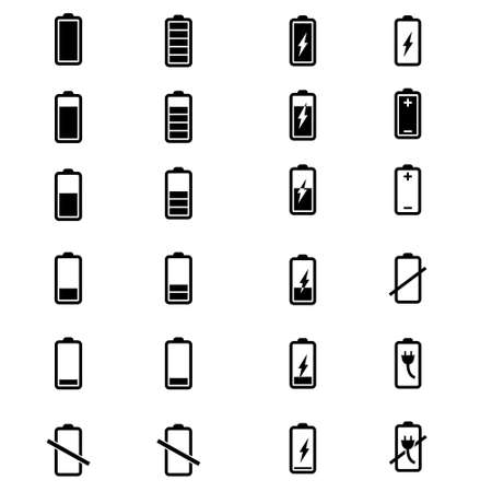 Battery charge icon vector. indicator battery illustration symbol.のイラスト素材