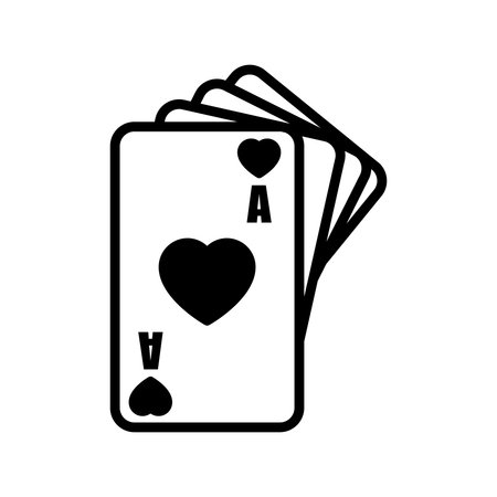 Poker icon vector set. casino illustration sign collection. cards symbol.のイラスト素材
