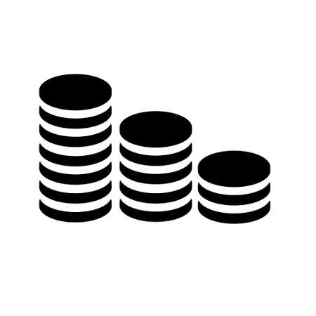 Coin vector icon. Cash illustration symbol. Money sign. business logo.のイラスト素材