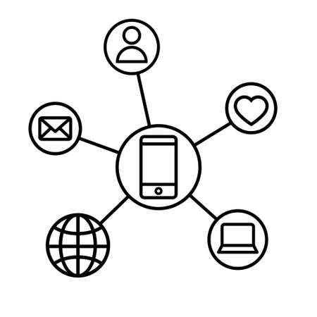 Communication Vector Icon. collaboration illustration sign. cooperation symbol. Teamwork logo.のイラスト素材