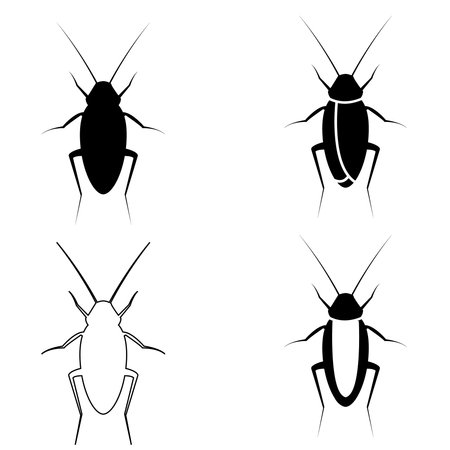 Cockroach insect vector icons set. pest illustration symbol collection.のイラスト素材