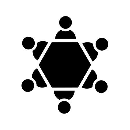 Cooperation vector icon set. coworking illustration sign collection. Teamwork symbol.のイラスト素材