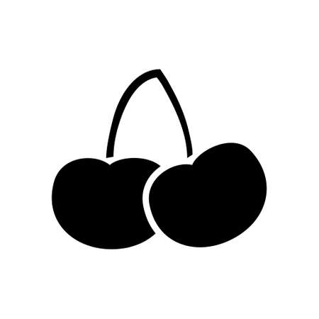 Cherry icon Vector. Fruit illustration sign or symbol. vitamins logo.のイラスト素材