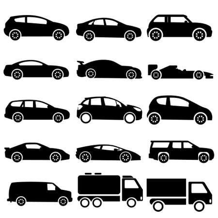 Car icon vector set. automobile illustration symbol collection.のイラスト素材