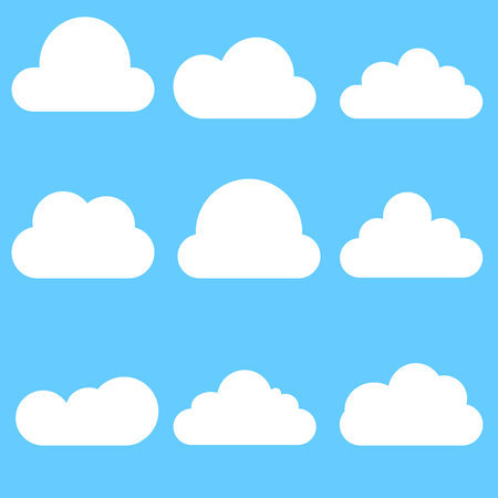 Clouds icons vector set. Cloud illustration symbol collection. swarm sign.