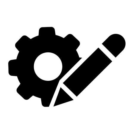 Settings vector icon. customize illustration sign. mechanical symbol.のイラスト素材