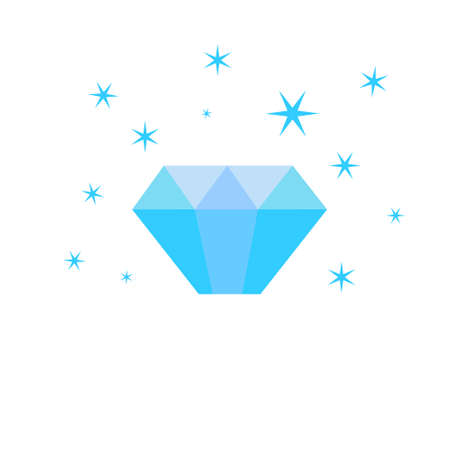 Gem icon vector set. Geometric gems diamonds illustration sign collection. sapphire precious jewels symbol.のイラスト素材