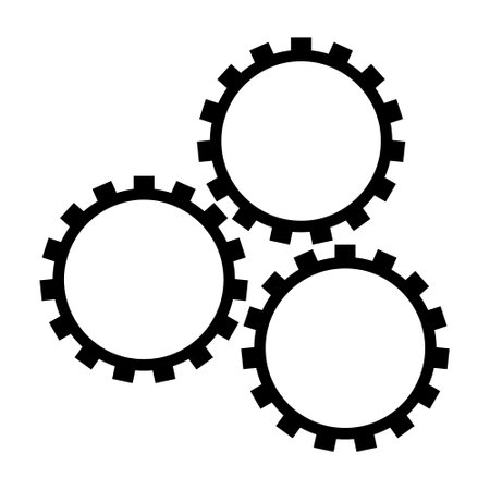 Gear icon vector set. clockwork illustration sign collection. Mechanics symbol.のイラスト素材