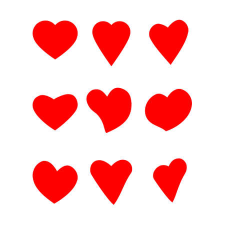 Heart icon vector set. love illustration sign collection. romance symbol. Valentine's Day logo.のイラスト素材