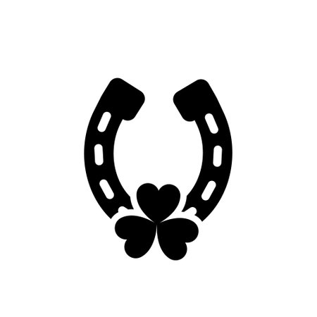 Horseshoe icon vector set. Luck illustration sign collection. Fortune symbol.のイラスト素材