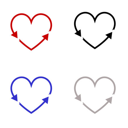 Heart icon vector set. love illustration sign collection. romance symbol. Valentine's Day logo.のイラスト素材