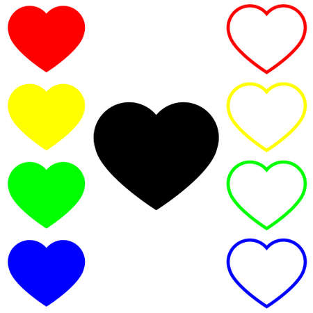 Heart icon vector set. love illustration sign collection. romance symbol. Valentine's Day logo.のイラスト素材