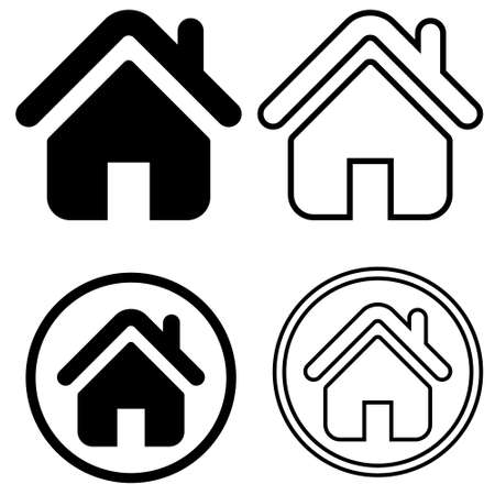 House Icon vector Set. Home illustration symbol. architecture symbol.のイラスト素材