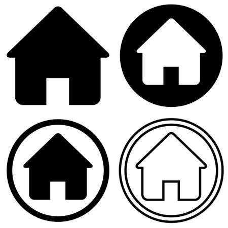 House Icon vector Set. Home illustration symbol. architecture symbol.のイラスト素材