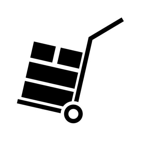 Handcart icon vector. hand trolley illustration sign.のイラスト素材