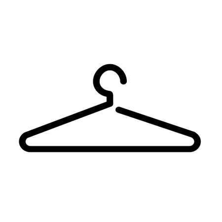 Wooden suit hanger vector icons set. Wooden icon. cloakroom illustration symbol collection.のイラスト素材