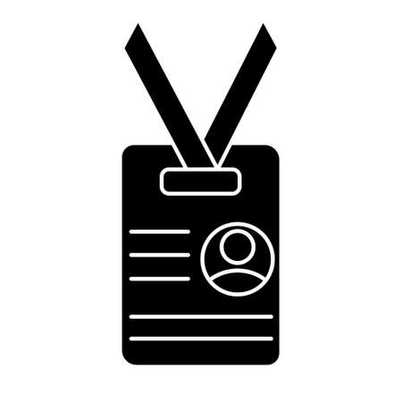 Id card vector icon. Identification card illustration sign collection.のイラスト素材