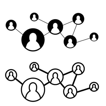 Interaction icon vector set. connection illustration sign collection. interactive symbol.のイラスト素材