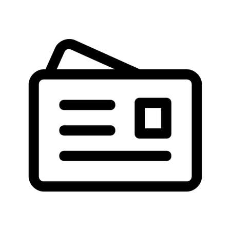 Id card vector icon. Identification card illustration sign collection.のイラスト素材