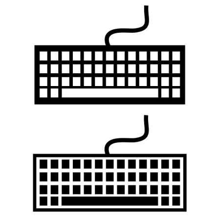 Computer keyboard vector icon. editable illustration sign. computer symbol.のイラスト素材