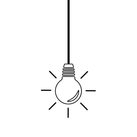 Light icon vector. Bulb illustration sign or symbol.のイラスト素材