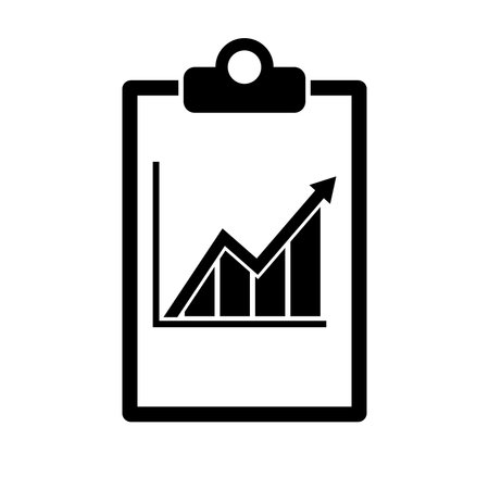 Paper board with schedule vector icon. Logo. Pictogram. Button.のイラスト素材