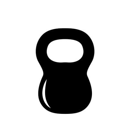 Black kettlebell Vector icon. Bodybuilding illustration symbol.のイラスト素材