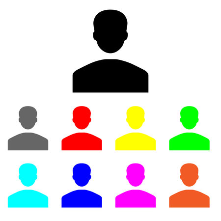 People icons vector set. User icon illustration. person logo.のイラスト素材