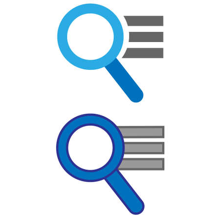 Isolated magnifying glass icon vector. zoom illustration graphic design. Loupe symbol. focus logo.のイラスト素材