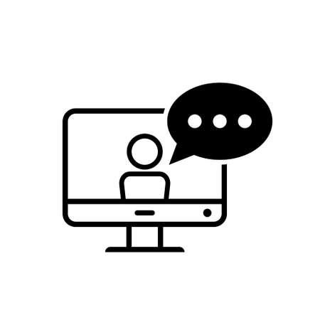 Online Training vector icon. webinar illustration sign. conference symbol.のイラスト素材