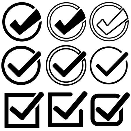 Check icon vector. check mark icon. check list button icon.のイラスト素材