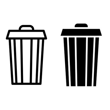 Trash icon vector set. Recycle illustration sign collection. Green symbol.のイラスト素材
