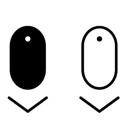 Scroll down icon vector set. mouse illustration sign collection. navigation symbol.のイラスト素材