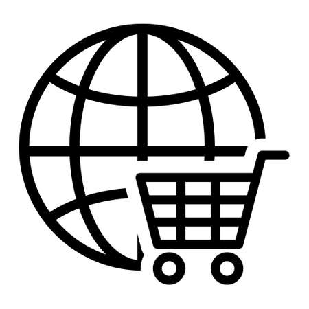Shop carts icon vector set. basket illustration sign collection. buy symbol.のイラスト素材