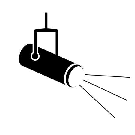 Spotlight vector icon. Lamp vector illustration. Flashlight business concept.のイラスト素材