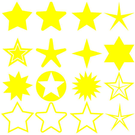 Star icons. Sparkles, shining burst. Vector symbols star isolated on white background.のイラスト素材