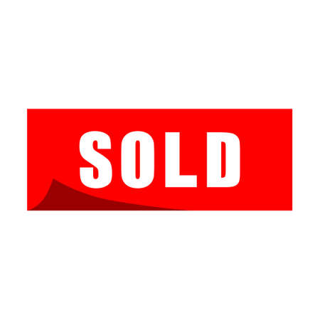 Sold square sticker illustration collection. Sold vector icon set. marketing sign.のイラスト素材