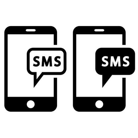 SMS vector icon. message illustration sign. mobile phone symbol.のイラスト素材