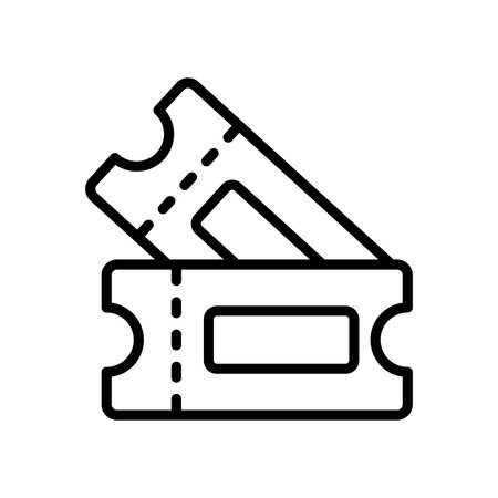 Ticket isolated vector icon set. Movie or theater coupon illustration sign collection.のイラスト素材