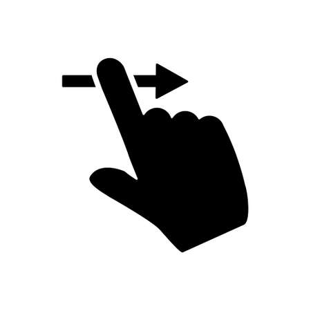 Hand touch smartphone icon vector. Phone finger illustration symbol on white isolated background. Cursor touchscreen logo.のイラスト素材