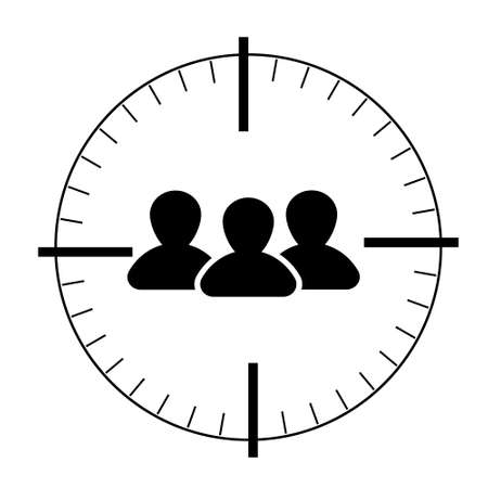 Set of target line icons, such as job hunting, aiming, arrow vector illustration.のイラスト素材