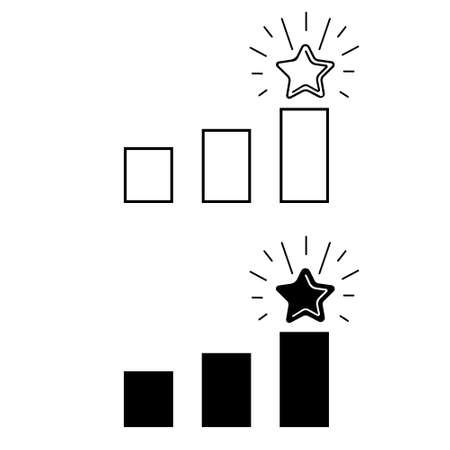 Ambitions icon vector set. Rating illustration sign collection. stairs symbol.のイラスト素材